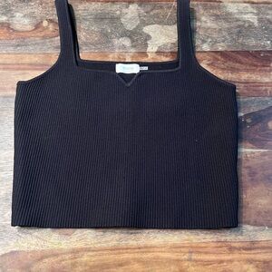 Bluivy Black Ribbed Tank Top